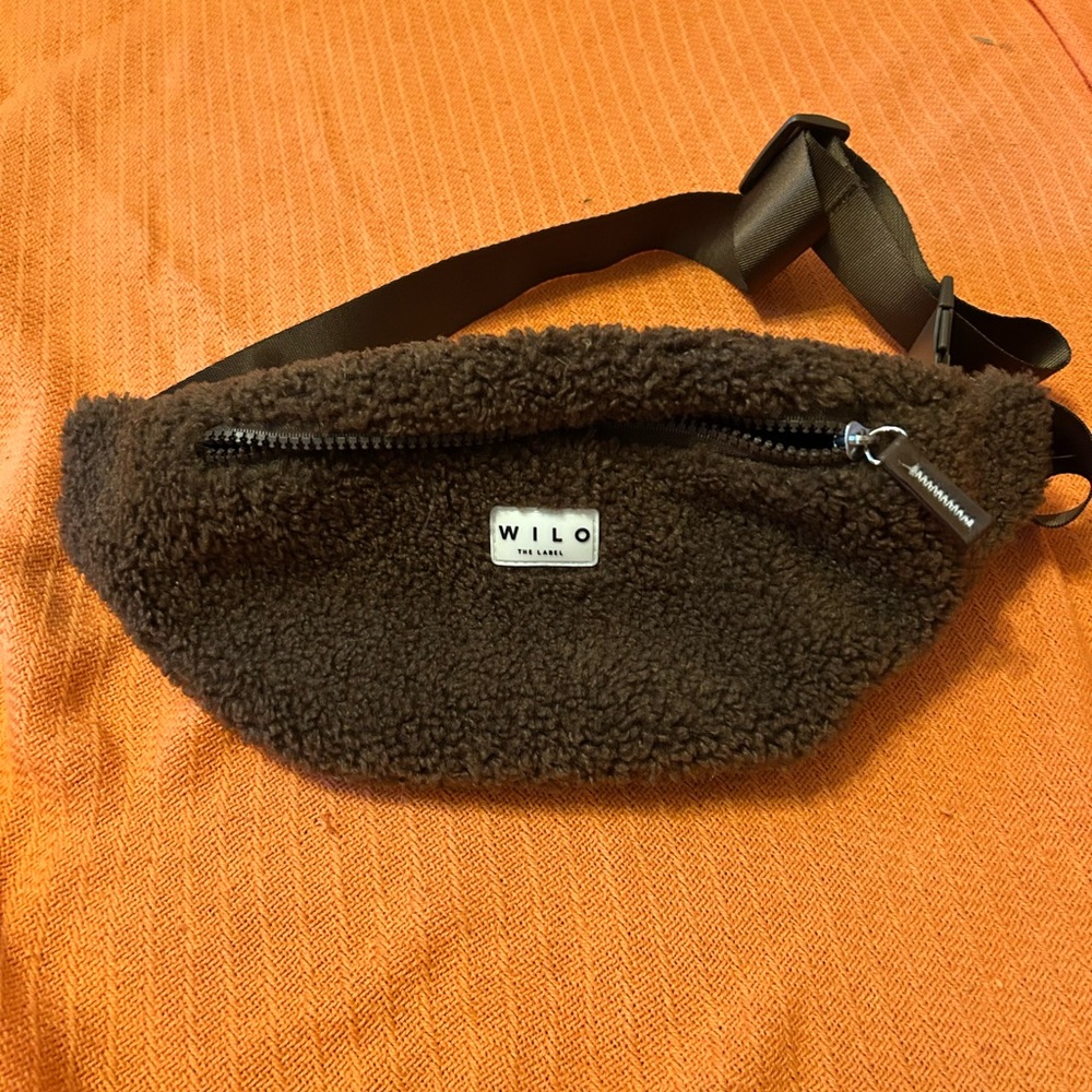Brown Fleece Athletic Bag
